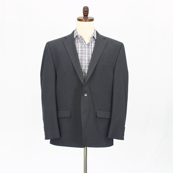 Chaps 46R Gray Blazer Sport Coat Jacket 2-Button Solid Y270
